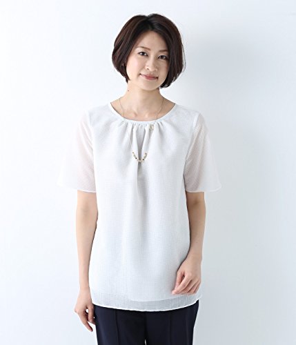 NEWYORKER（ニューヨーカー）シアーチェック柄半袖ブラウス