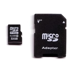 KOMPUTERBAY 32GB Class 10 MicroSDHC Card 32 GB High Speed Micro SDHC with SDHC adapter and USB adapter