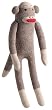 Multipet 10-Inch Sock Pal Monkey Plush Dog Toy with Squeakers