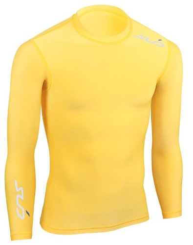 Sub Sports COLD Men's Thermal Compression Base Layer Long Sleeve Top - Yellow - XL