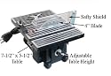 4" Mini Table Saw Hobby Crafts 4500RPM w/ 2 Blades