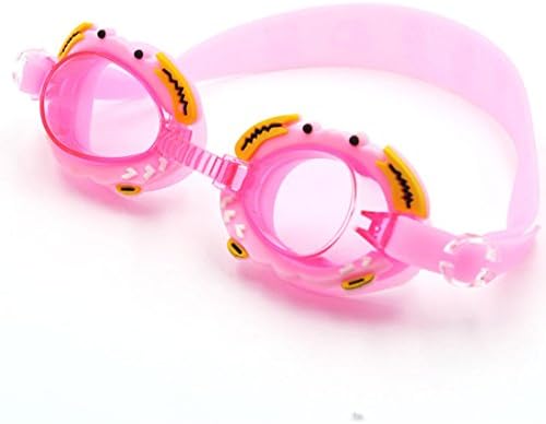 ShengEn Kids Swim Goggles With A Case Pink With Ear Plugs For Boys &amp; Girls Aged 4-13,Adjustable Soft Silicone Antifog Anti UV Waterproof Summer Swimming Glasses For Children