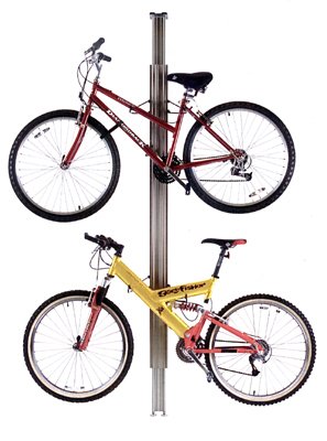 Gear Up Floor to Ceiling Aluminum Bike Rack Silver