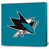 NHL San Jose Sharks Dark Logo Canvas Print (12 x 12)