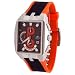 Adee Kaye Men's Motor Sport Chronograph Watch with Resin Band Model AK-4010-M5(Orange Accented Band)