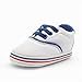 DZT1968® Unisex Baby Canvas Soft Sole Casual Sports Shoes Prewalker Sneaker (6~9 Months, White)