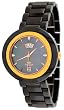 Oniss #ON609-MRG Unisex Unique Collection MOP Grey Dial Black Ceramic Swiss Quartz Watch