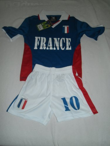 Kinder National Trikot Frankreich 2 teilig Gr. 128 EM 2012 Europa Meisterschaft