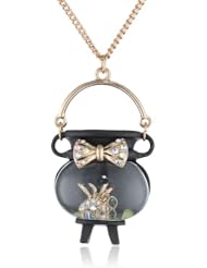 Betsey Johnson "Enchanted Forest" Caldron Long Pendant Necklace, 35"
