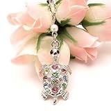 Multi King Turtle Cell Phone Charm Strap Cubic Stone