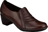 Clarks Partridge Womens Slip On Shoes Stacked Heel