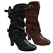 Glaze by Adi Side Buckle Slouchy High Heel Boot