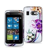 Purple Flower Chain Design Crystal Hard Skin Case Cover for HTC Surround T8 ....