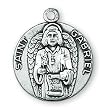 Sterling Silver Saint Gabriel Medal and 18-inch Chain