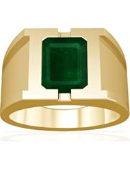 14K Yellow Gold Emerald Cut Emerald Solitaire Ring