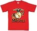 Marines - The Few, The Proud w Eagle Anchor World - Red One-Sided Military Logo T-Shirt / Tee