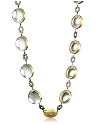 Lauren Harper Collection Mirage 18k Gold, Clear Crystal Quartz Cabachons and Diamond Necklace