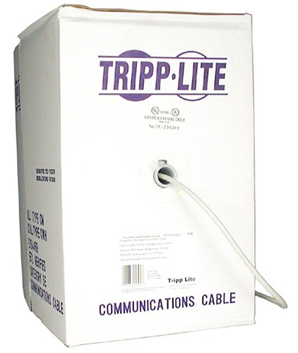 Tripp Lite N222-01K-GY Cat6 Gigabit Bulk Solid Gray PVC Cable - 1000ft