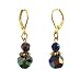 Earrings - E265 - Fire Polished Faceted Glass Drop ~ Jet AB (Black Iridescent)