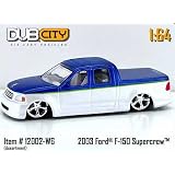 Dub City 1:64 Scale 2003 Blue  White Ford F-150 Supercrew Die Cast Truck Jada by F-150
