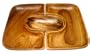 All Natural Acacia Wood Three-Piece Sectional Serving Tray
