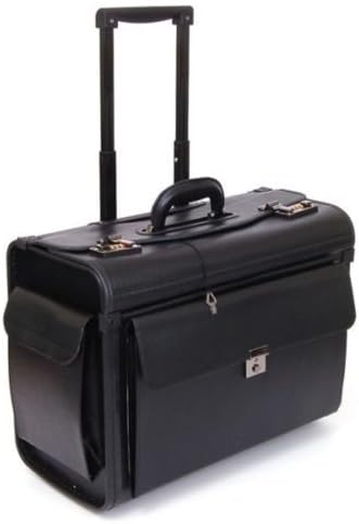 19" Rolling Catalog Pilot Case Wheeled Briefcase with muliple locking