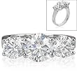 Three-Stone Round Diamond Ring (3.00 ctw) Platinum