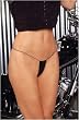 Leather micro mini G-String in One Size