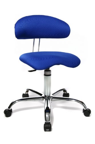 Topstar ST290 W56 Fitnesshocker mit R&uuml;ckenunterst&uuml;tzung Sitness 40, Stoffbezug blau Preisvergleich