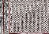 ShalinCraft Bedroom Furnishings Cotton Flat Bedsheets India Wood Block Prints Queen Size (bshtd400)