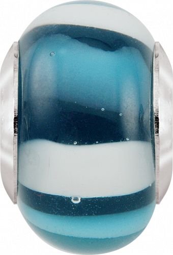 Persona Italian Glass Icebergs Charm fits Pandora, Troll & Chamilia European Charm Bracelets
