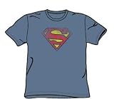 Superman - Inside Shield - Adult Slate S/S T-Shirt For Men