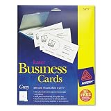 Avery Laser Gray Business Cards Box 25 10-Card Sheets