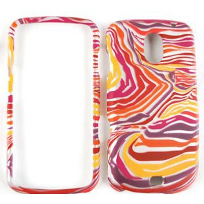 Samsung Galaxy Nexus i515 Red/Orange/Purple Zebra Print Hard Case/Cover/Faceplate/Snap On/Housing/Protector