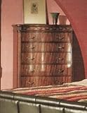 IMAGE OF Bedroom Storage Chest with Parquetry Design in Dark Walnut Finish