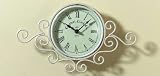 Wanduhr, Kolonial-Stil, cremeweiß