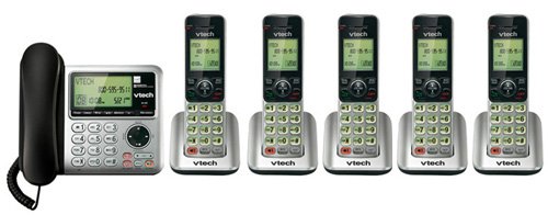 VTech CS6649-3 + (2) CS6609 Corded / Cordless Phone System DECT 6.0, 1