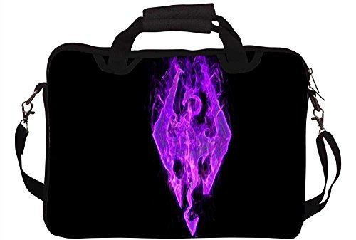 Snoogg Skyrim 15" 15.4" Inch Laptop Notebook Computer Netbook Soft Shoulder Bag With Strap Case Cover For Apple Macbook Pro 15 Dell Inspiron And Most 15" 15.4"Inch Laptop Chromebook Laptop Notebook