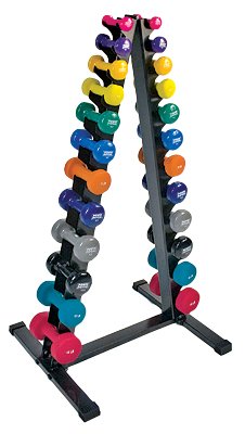 Neoprene/Vinyl Vertical Dumbbell Rack
