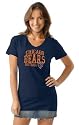 Chicago Bears Women's Tri Blend V Neck T-Shirt- by Alyssa Milano