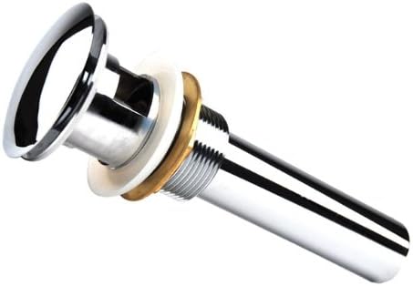 Fontaine Push Pop-Up Umbrella Drain with Overflow for Porcelain Vessel Sinks - Chrome