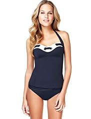 Ring Trim Padded Tankini Top
