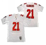 Atlanta Falcons NFL Jersey Deion Sanders #21 White Throwback Jersey (50/L)