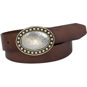 Fossil Belt - Mixed Metal Buckle (Color: Brown)
