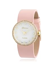 Brinley Co. Rhinestone Accent Faux Leather Strap Watch