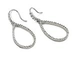 925 Sterling Silver Drop Cubic Zirconia Earrings -sale!