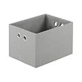 Zeller 14100 Aufbewahrungsbox faltbar, Baumwolle 35 x 27 x 22 cm, grau