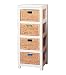 Homelegance 4-Tier Cabinet with 4 Baskets, White