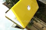 O YELLOW Crystal Hard Case Cover for NEW Macbook Pro 15 with the frosted soft-touch silicone keyboard cover and mini nano stapler