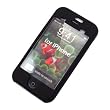 Apple iPhone Black Rubberized Hard Cover Case Protector w/ LCD Cover